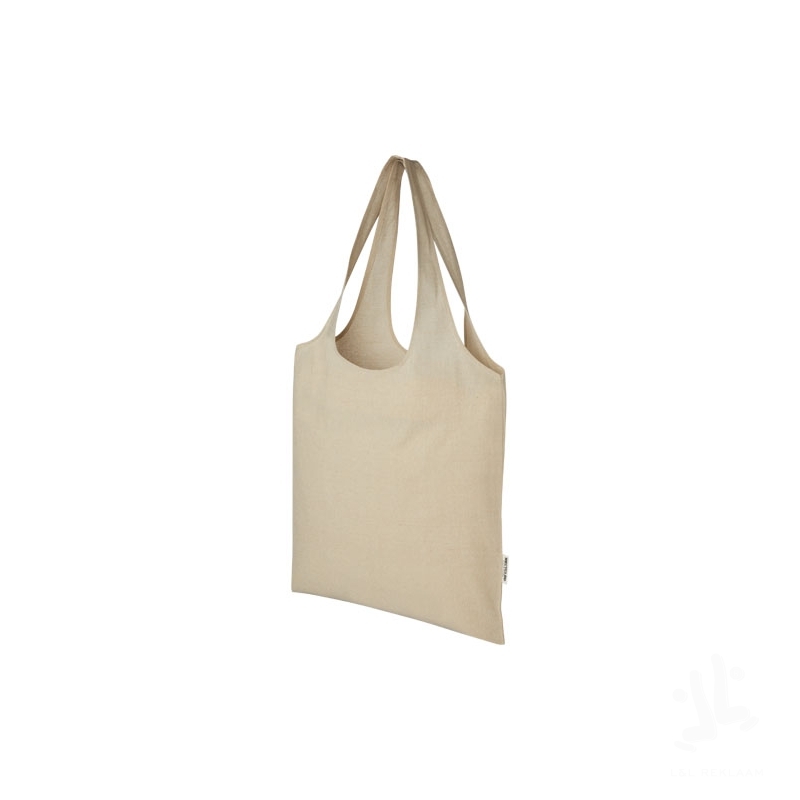 Pheebs 150 g/m² recycled cotton trendy tote bag 7L