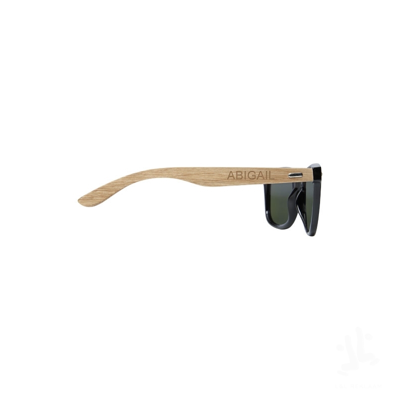 Hiru rPET/wood mirrored polarized sunglasses in gift box @ LL Reklaam