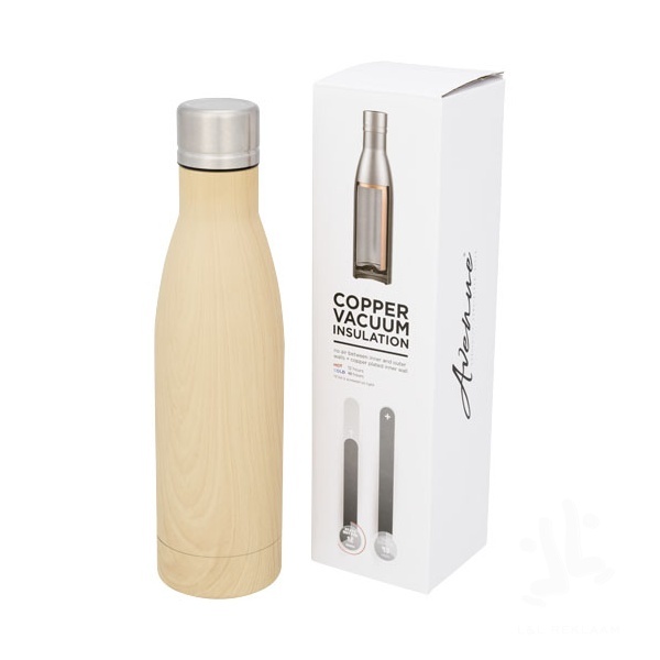 Vasa 500 ml wood-look copper vacuum insulated bottle