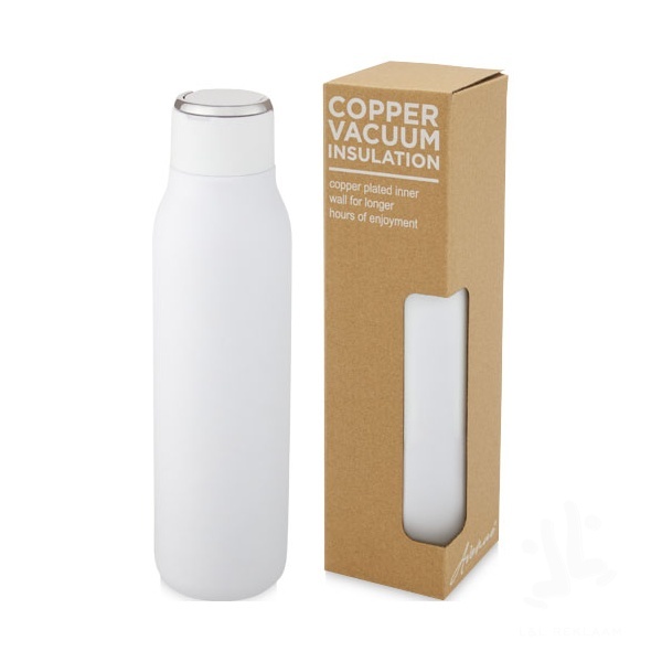 Marka 600 ml copper vacuum insulated bottle with metal loop