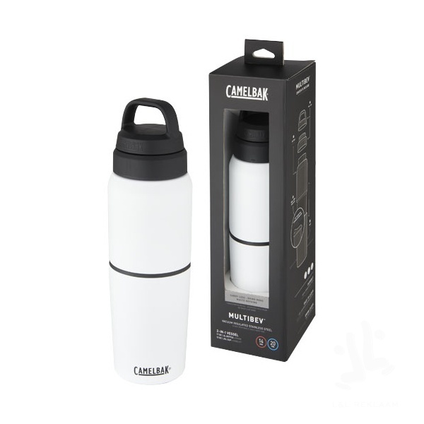 MultiBev vacuum insulated stainless steel 500 ml bottle and 350 ml cup