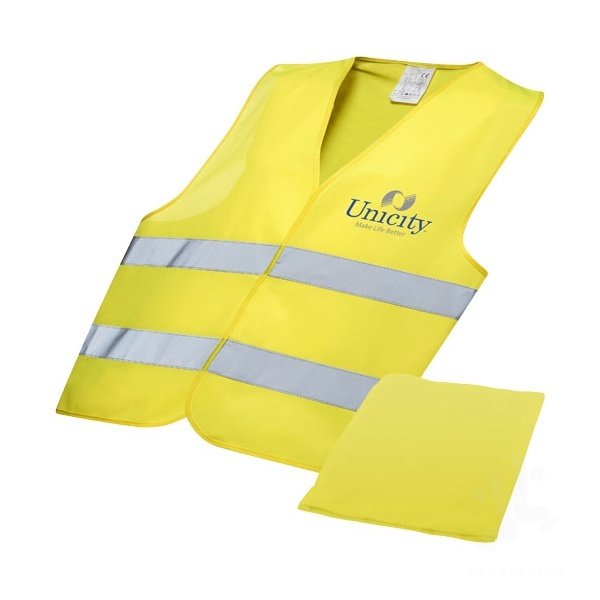Watch-out XL safety vest in pouch for professional use