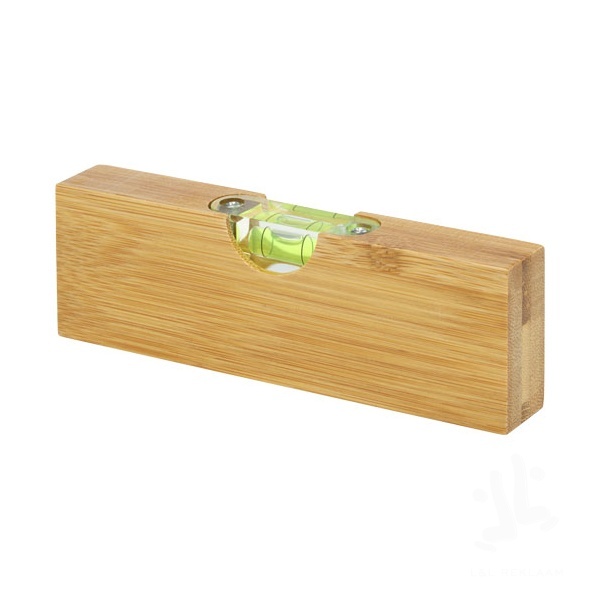 Flush bamboo spirit level with bottle opener