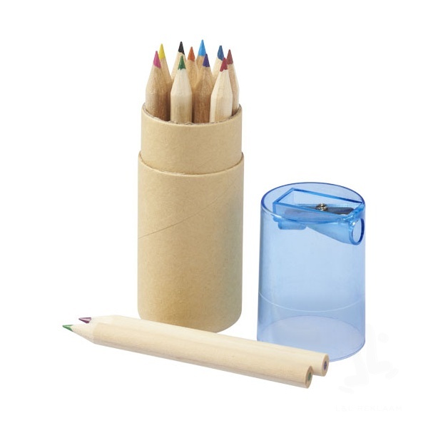 Hef 12-piece coloured pencil set with sharpener