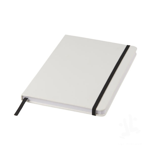 Spectrum A5 white notebook with coloured strap