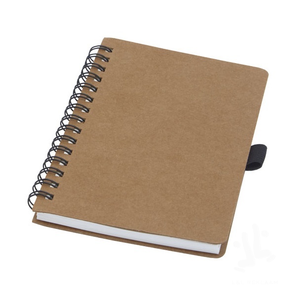 Cobble A6 wire-o recycled cardboard notebook with stone paper