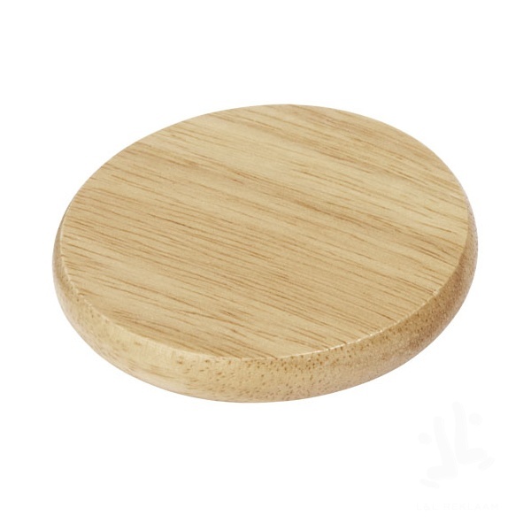 Scoll wooden coaster with bottle opener