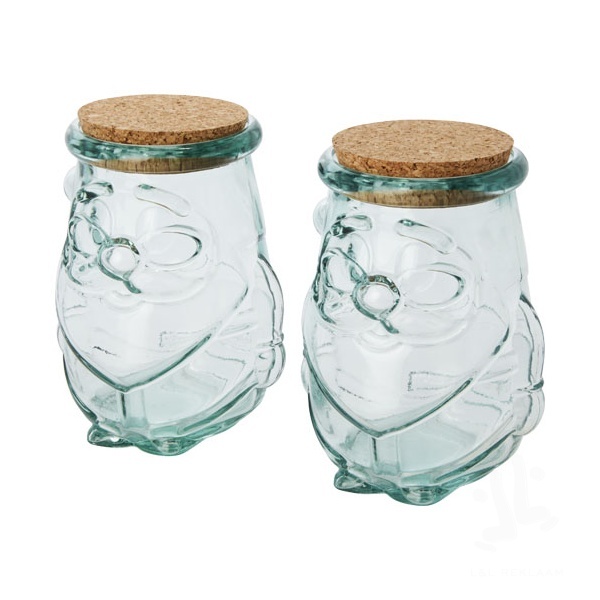 Airoel 2-piece recycled glass container set
