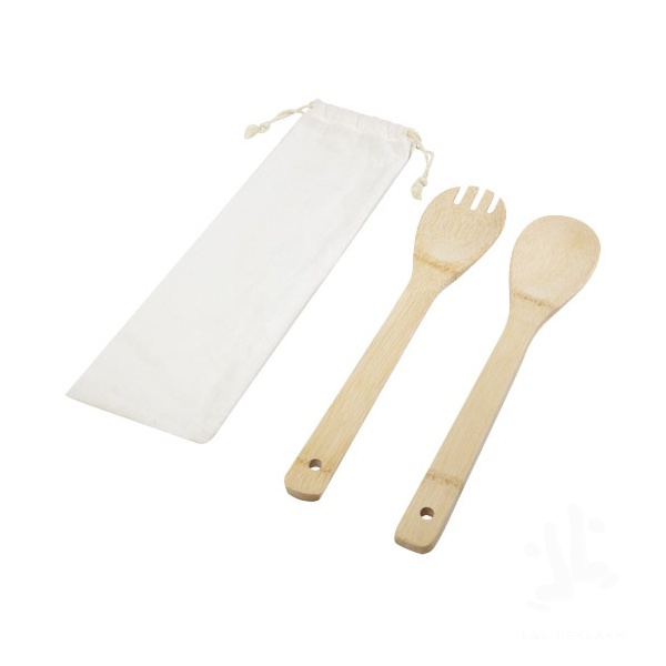 Endiv bamboo salad spoon and fork