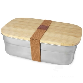 Tite stainless steel lunch box with bamboo lid