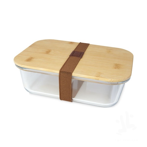 Roby glass lunch box with bamboo lid