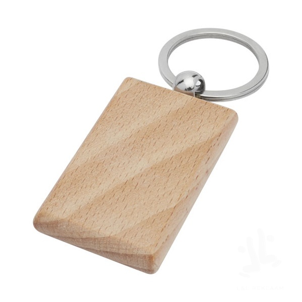 Gian beech wood rectangular keychain