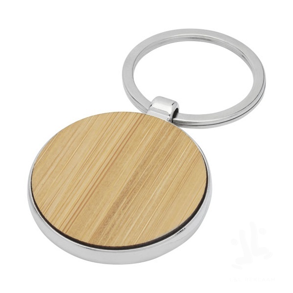 Nino bamboo round keychain