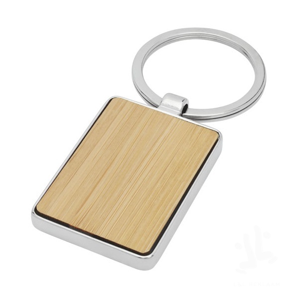 Neta bamboo rectangular keychain