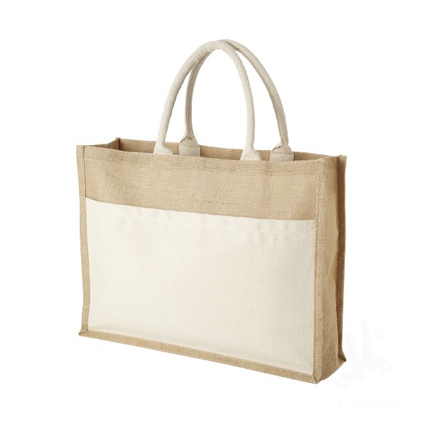 Mumbay cotton pocket jute tote bag