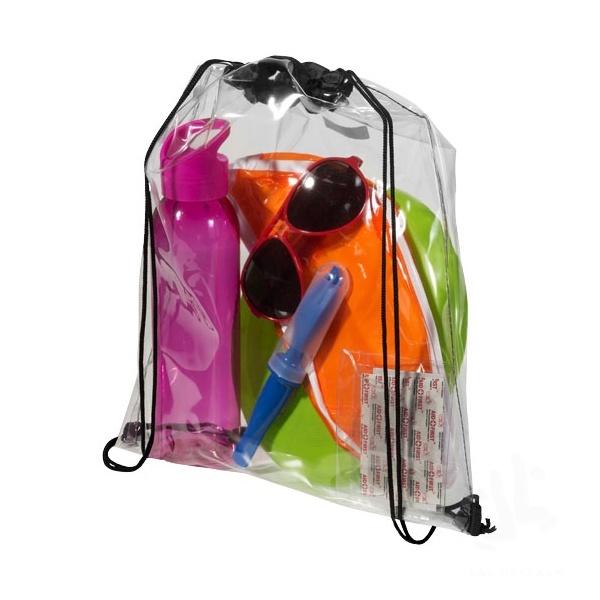 Lancaster transparent drawstring backpack