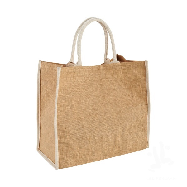 Harry coloured edge jute tote bag