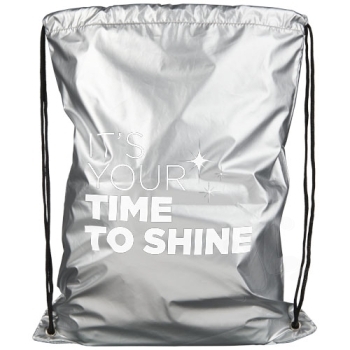 Be Inspired shiny drawstring backpack