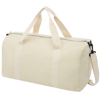 Pheebs 210 g/m² recycled cotton and polyester duffel bag