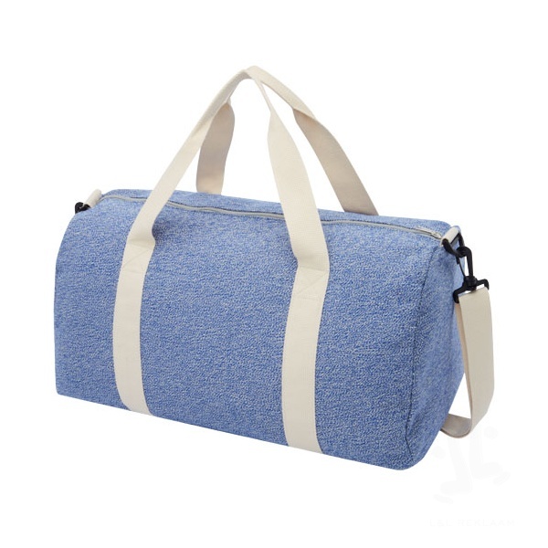 Pheebs 210 g/m² recycled cotton and polyester duffel bag