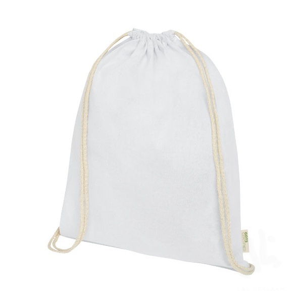 Orissa 140 g/m² GOTS organic cotton drawstring backpack 5L