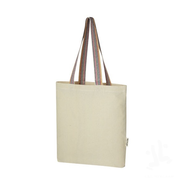Rainbow 180 g/m² recycled cotton tote bag 5L