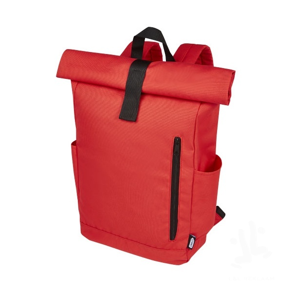 Byron 15.6" GRS RPET roll-top backpack 18L