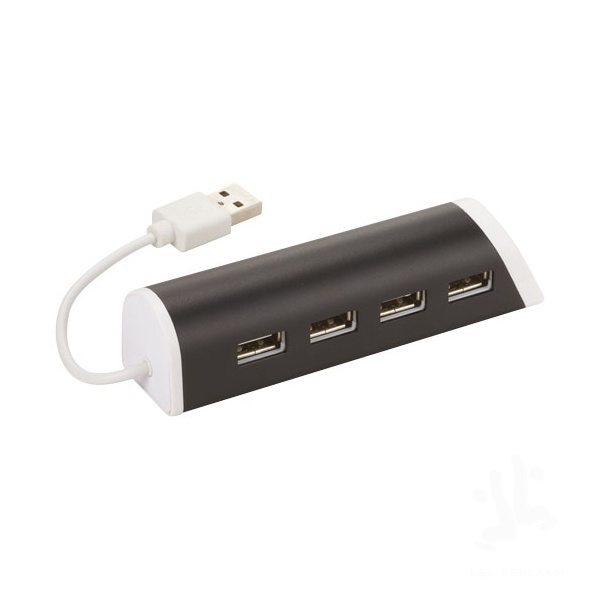 Power 4-port USB hub and smartphone stand