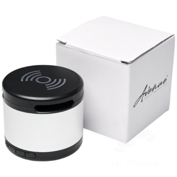 Jones metal Bluetooth® speaker with wireless charging pad