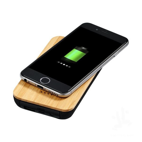 Future bamboo/fabric 6000 mAh wireless power bank