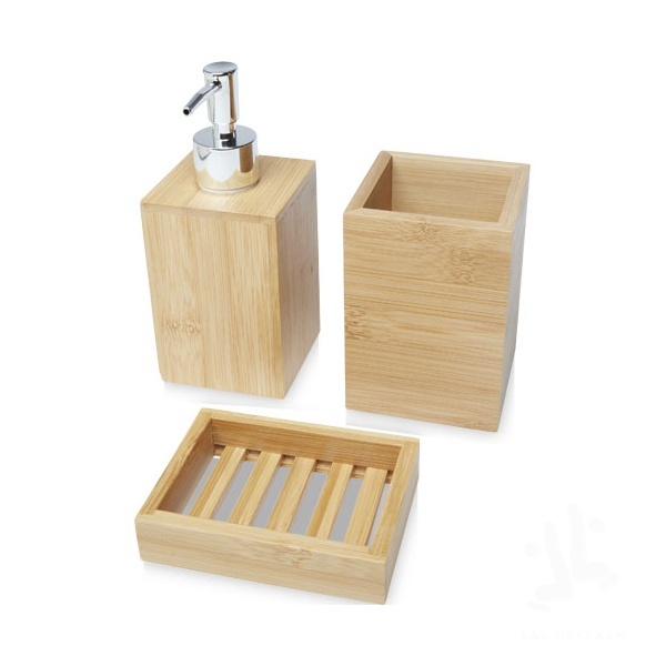 Hedon 3-piece bamboo bathroom set