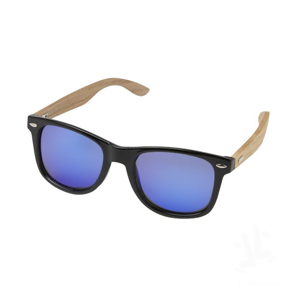 Hiru rPET/wood mirrored polarized sunglasses in gift box