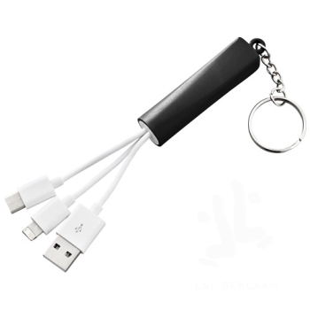 Route 3-in-1 light-up charging cable with keychain