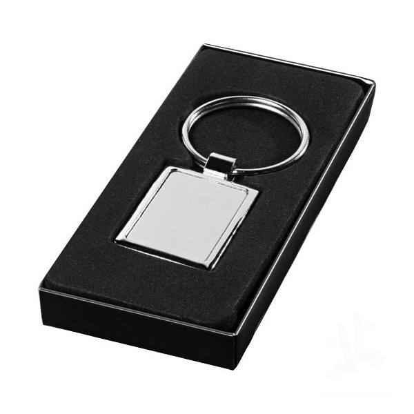 Sergio rectangular metal keychain