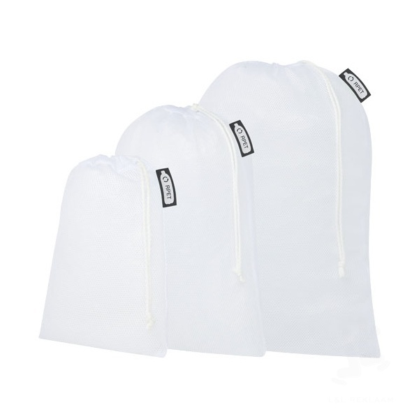 Set of 3 recycled polyester grocery bags