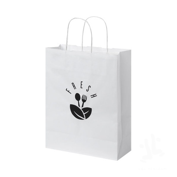 Kraft 80 g/m2 paper bag with twisted handles - medium