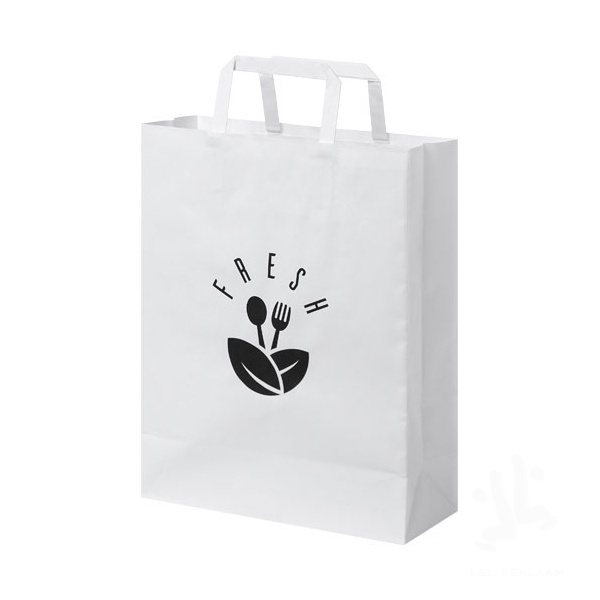 Kraft 80-90 g/m2 paper bag with flat handles - medium