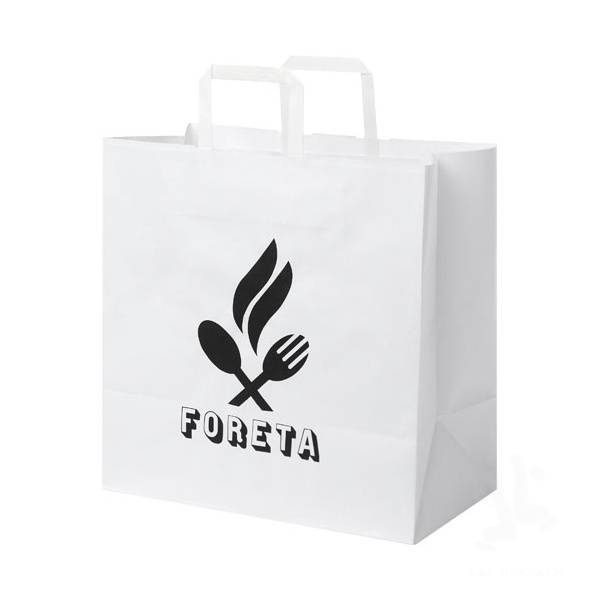 Kraft 80-90 g/m2 paper bag with flat handles - X large