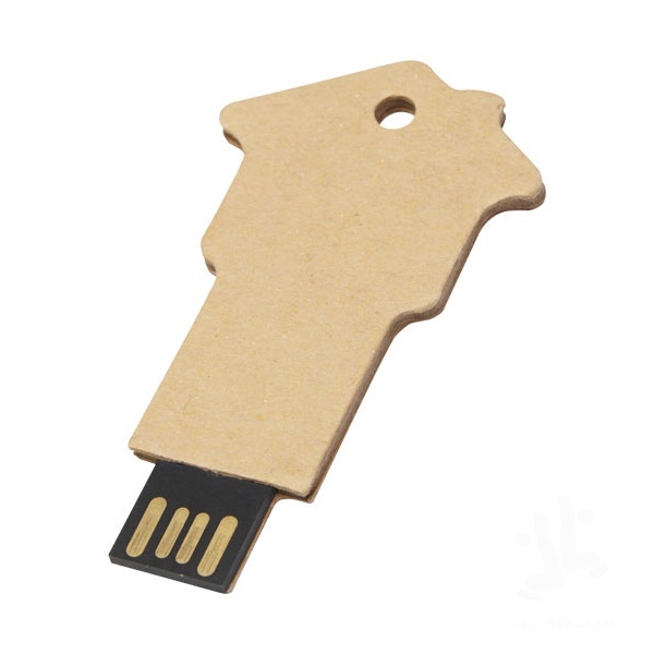 House-shaped recycled paper USB 2.0