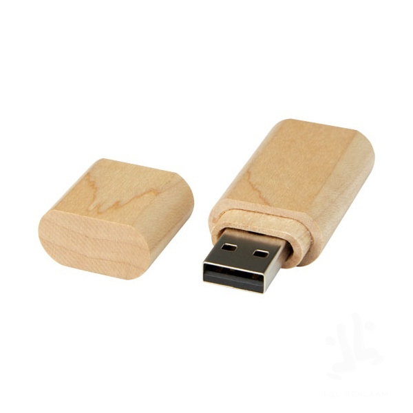 Wooden USB 2.0 with keyring