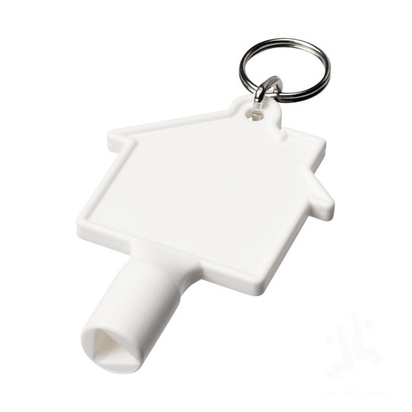 Maximilian house-shaped recycled utility key keychain