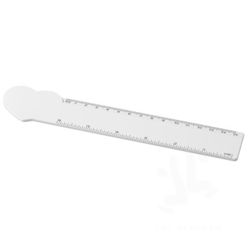 Tait 15 cm heart-shaped recycled plastic ruler