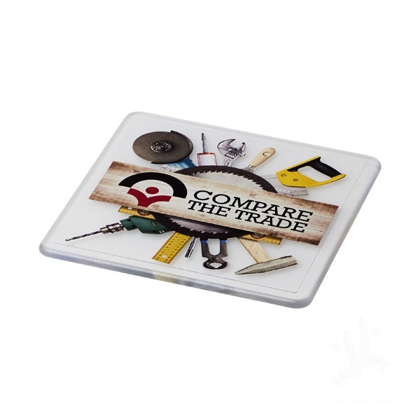 Renzo square plastic coaster