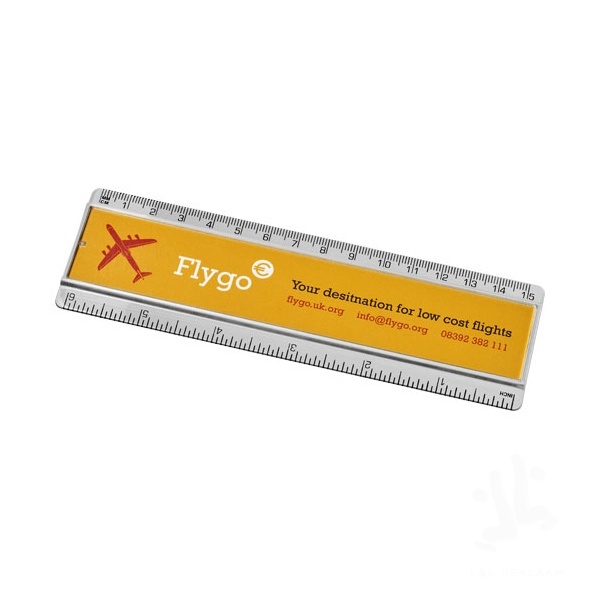 Ellison 15 cm plastic ruler with paper insert