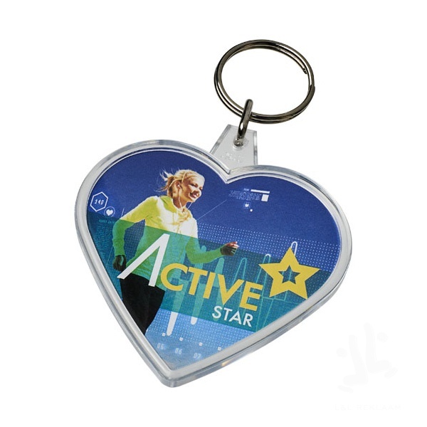 Combo heart-shaped keychain