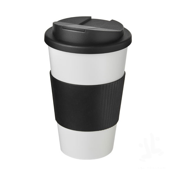 Americano® 350 ml tumbler with grip & spill-proof lid