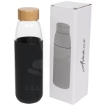 Kai 540 ml glass water bottle with wood lid