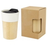 Pereira 320 ml porcelain mug with bamboo outer wall