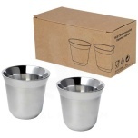 Duo 80 ml:n RCS-sertifioidusta ruostumattomasta teräksestä valmistettu espressomukisarja