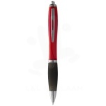 Nash ballpoint pen with coloured barrel and black grip